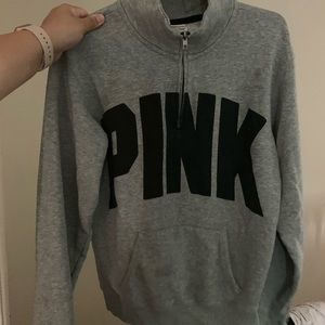 Pink quarter zip
